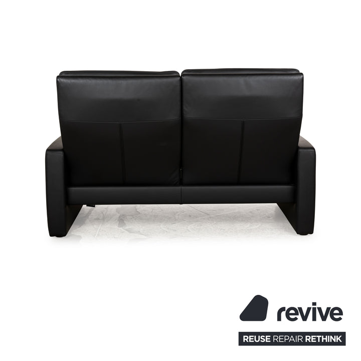 Erpo Just Relax Leder Zweisitzer Schwarz manuelle Funktion	Sofa Couch