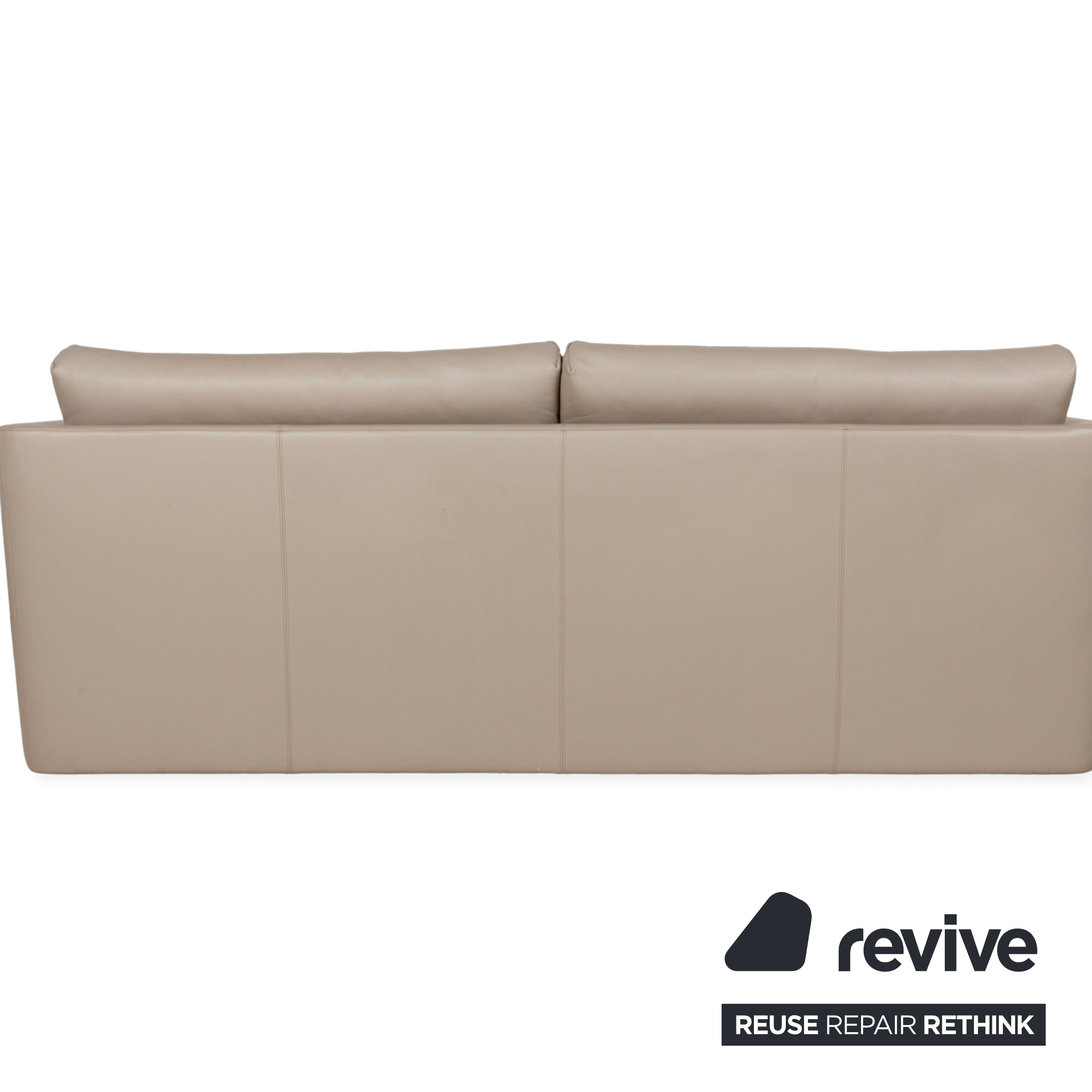 Canapé 3 places en cuir Erpo beige gris