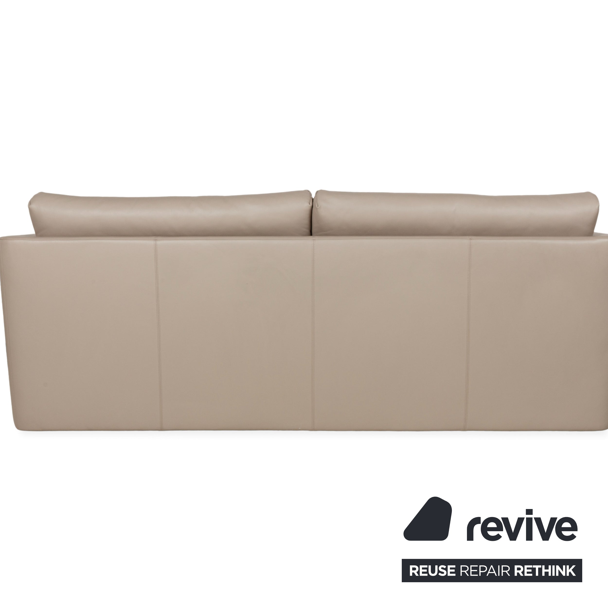 Erpo Leder Dreisitzer Beige Grau Sofa Couch