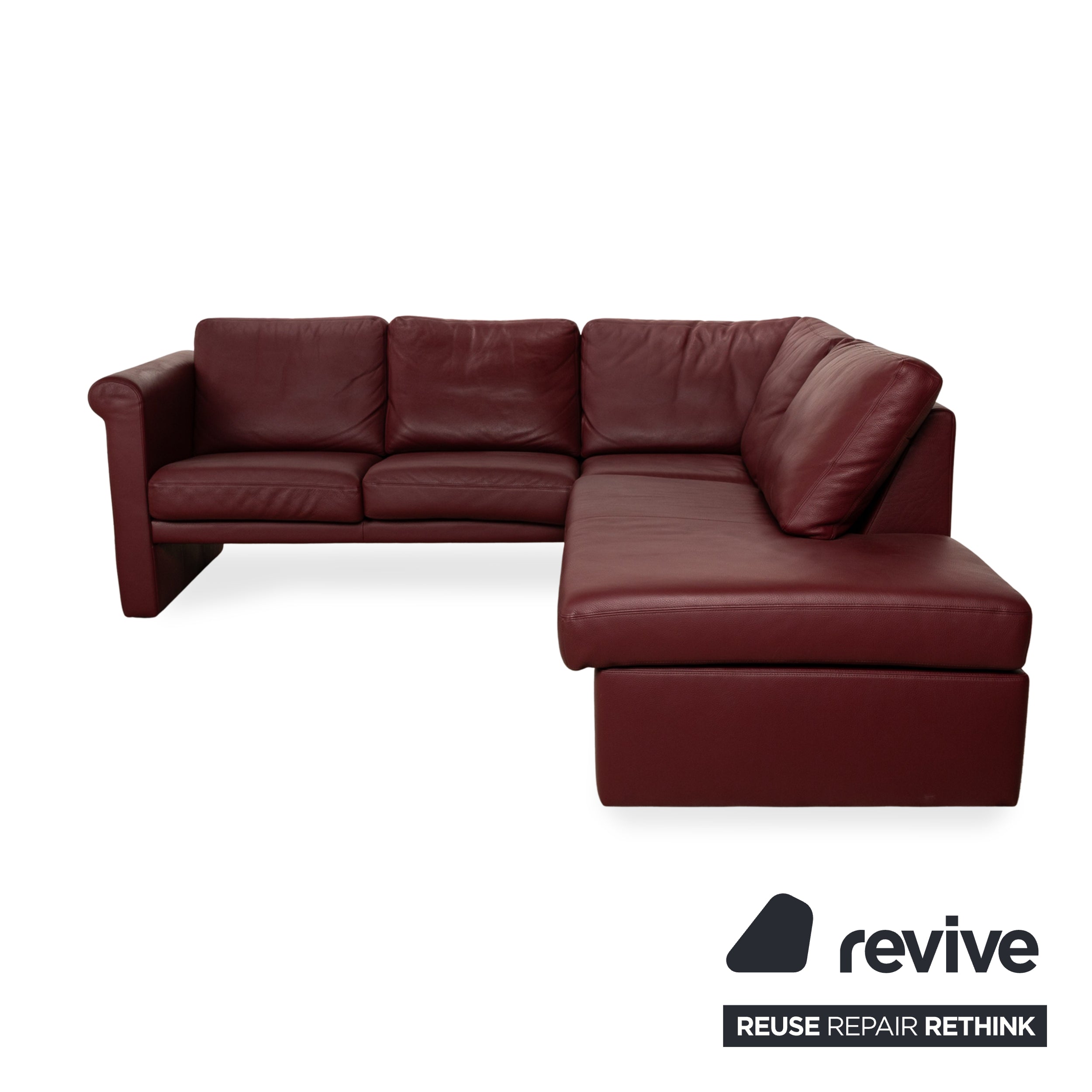 Erpo Leder Ecksofa Rot Sofa Couch manuelle Funktion