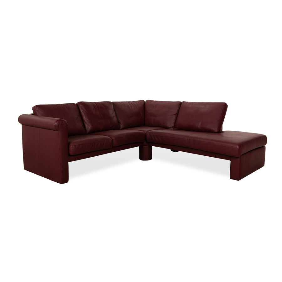 Erpo Leder Ecksofa Rot Sofa Couch manuelle Funktion