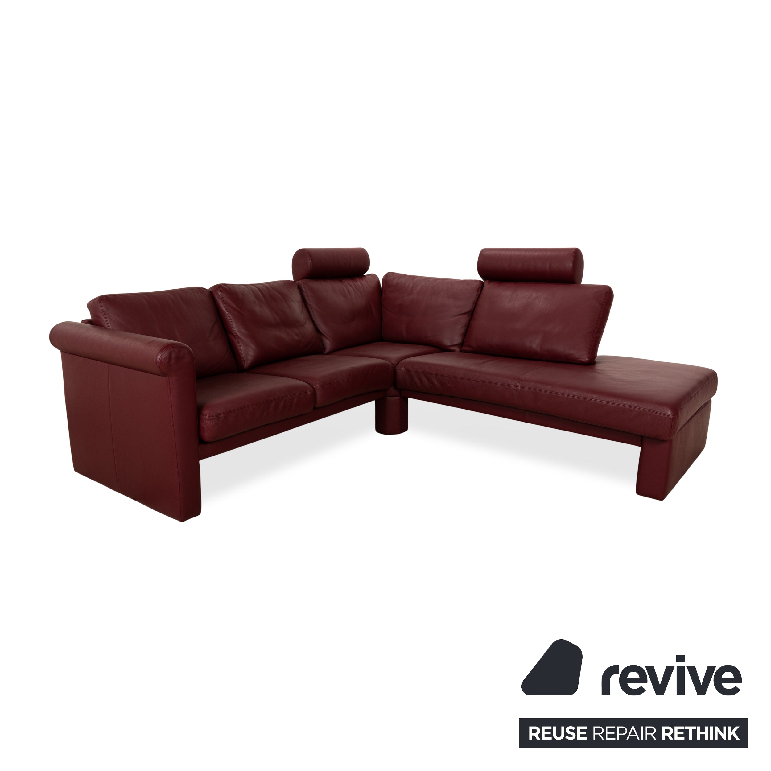 Erpo Leder Ecksofa Rot Sofa Couch manuelle Funktion