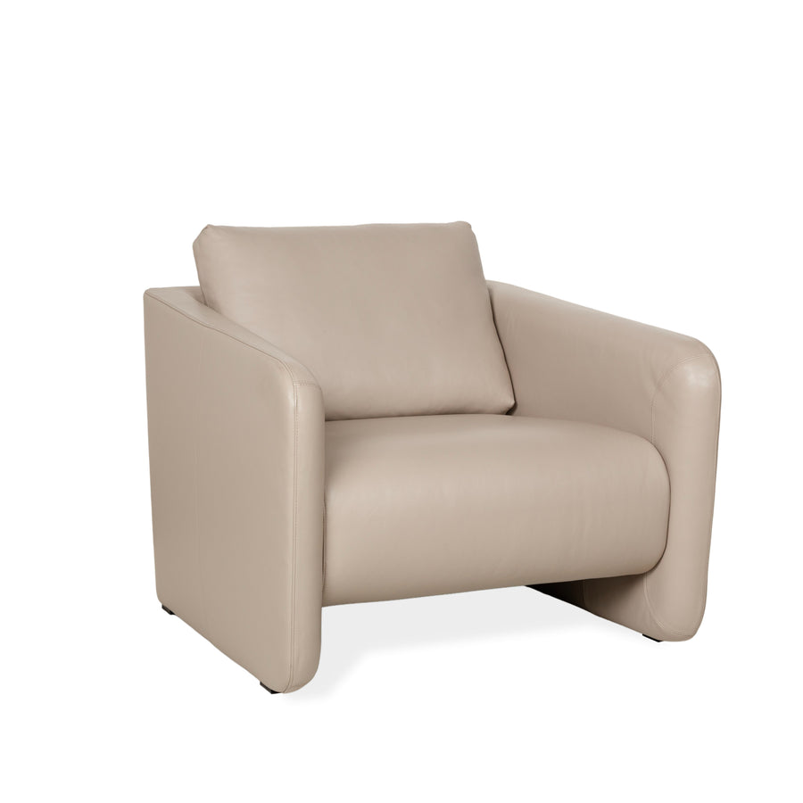 Erpo Leder Sessel Beige Grau