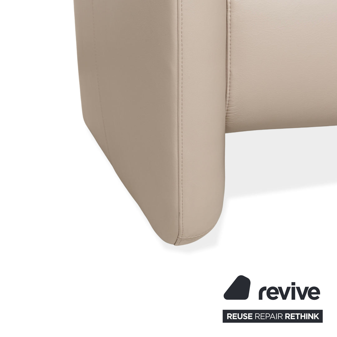 Erpo Leder Sessel Beige Grau