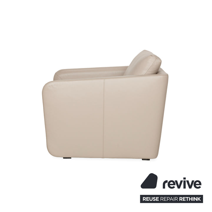 Erpo Leder Sessel Beige Grau