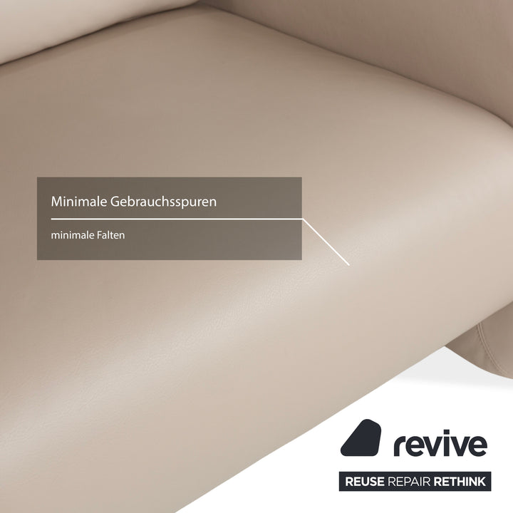Erpo Leder Sessel Beige Grau