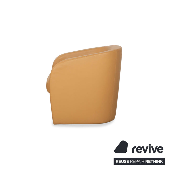 Erpo Leder Sessel Braun Beige Cognac Vintage