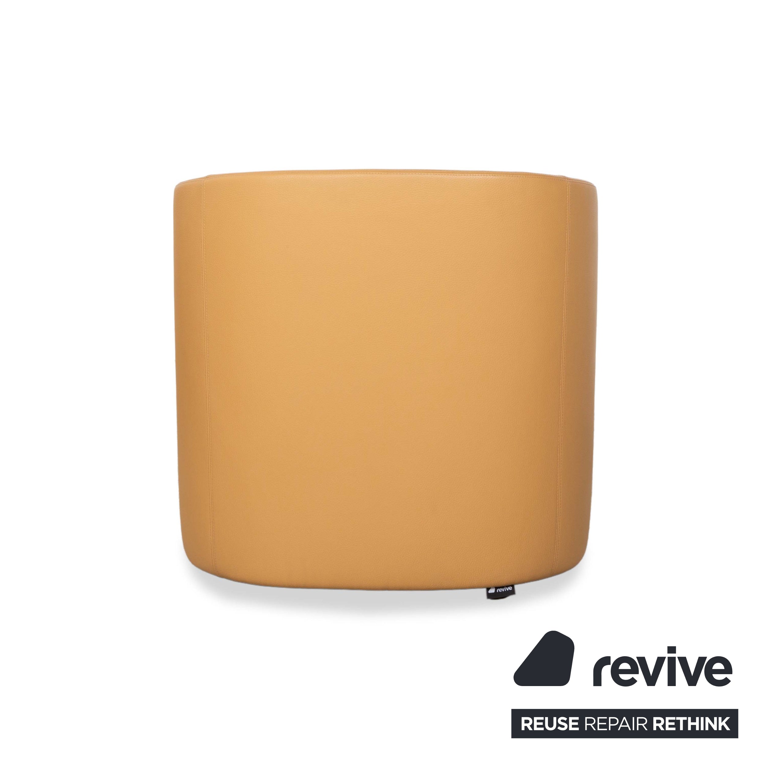 Fauteuil Erpo Cuir Marron Beige Cognac Vintage