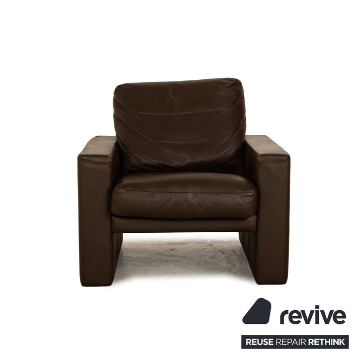 Erpo Leather Armchair Brown Club