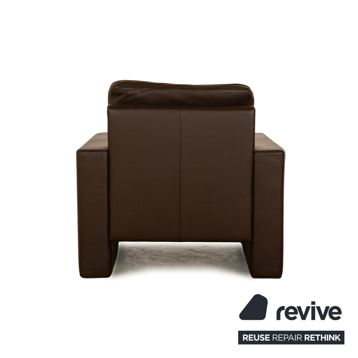 Erpo Leather Armchair Brown Club