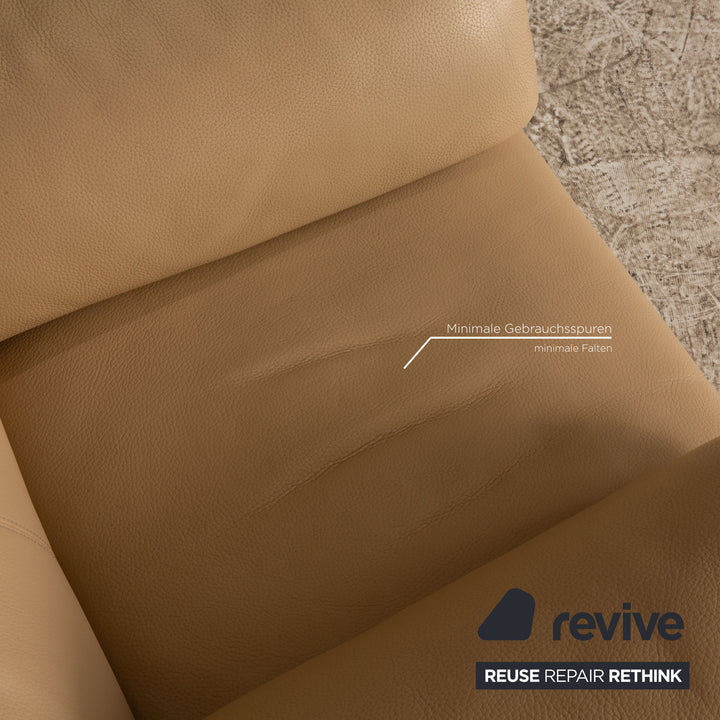 Erpo leather armchair cream