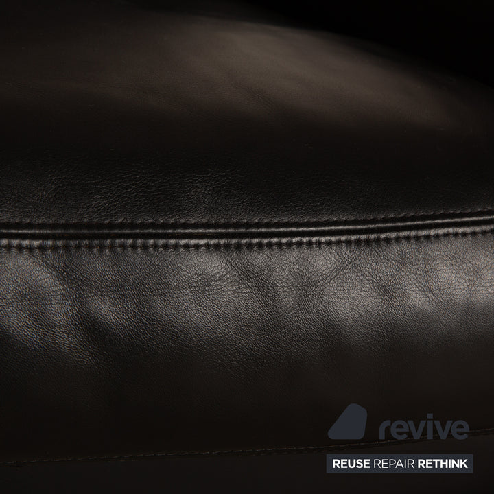 Erpo Leather Armchair Black