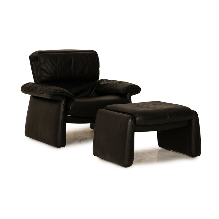 Erpo Lugano ensemble fauteuil en cuir fonction noire