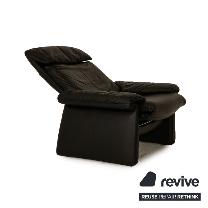 Erpo Lugano ensemble fauteuil en cuir fonction noire