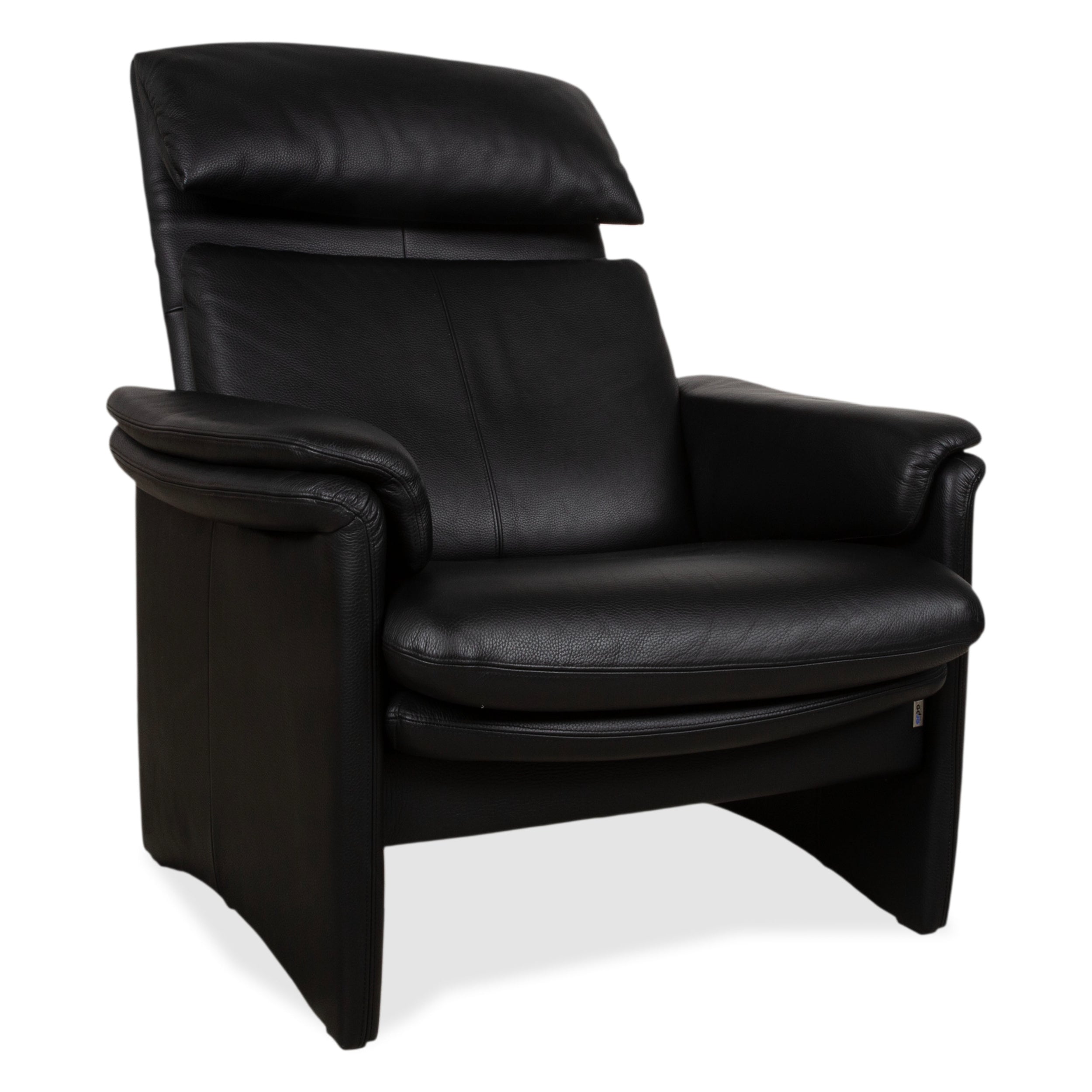 Erpo Lugano Leather Armchair Black Manual Function Sofa Couch