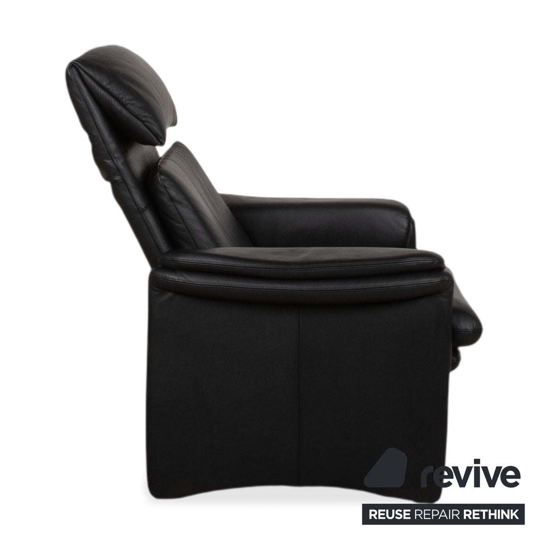 Erpo Lugano Leder Sessel Schwarz manuelle Funktion Sofa Couch