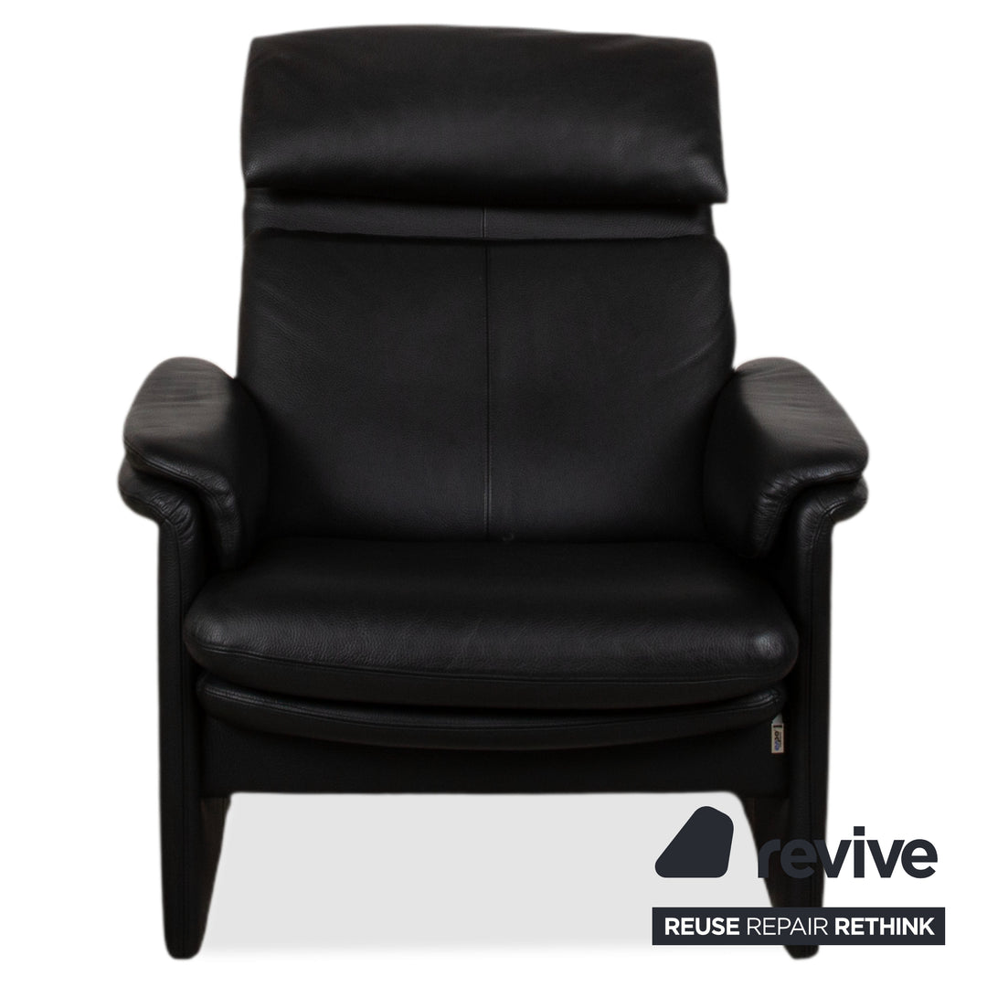 Erpo Lugano Leder Sessel Schwarz manuelle Funktion Sofa Couch
