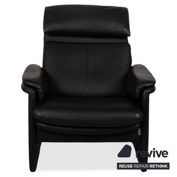 Erpo Lugano Leder Sessel Schwarz manuelle Funktion Sofa Couch