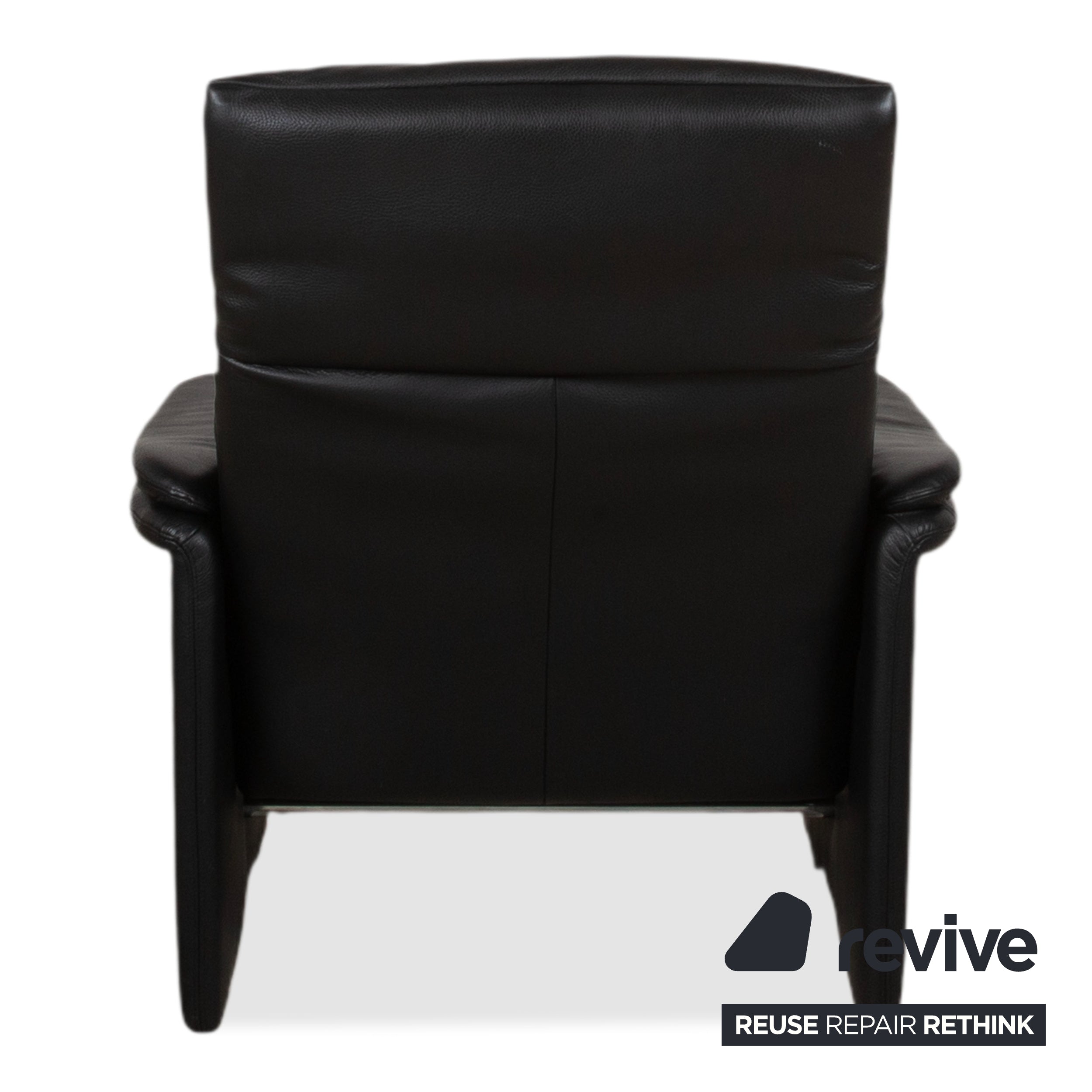 Erpo Lugano Leather Armchair Black Manual Function Sofa Couch