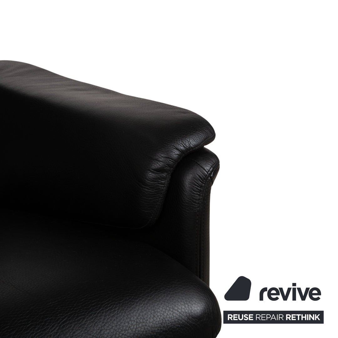 Erpo Lugano Leder Sessel Schwarz manuelle Funktion Sofa Couch