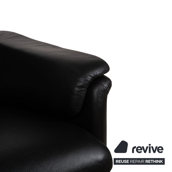 Erpo Lugano Leder Sessel Schwarz manuelle Funktion Sofa Couch