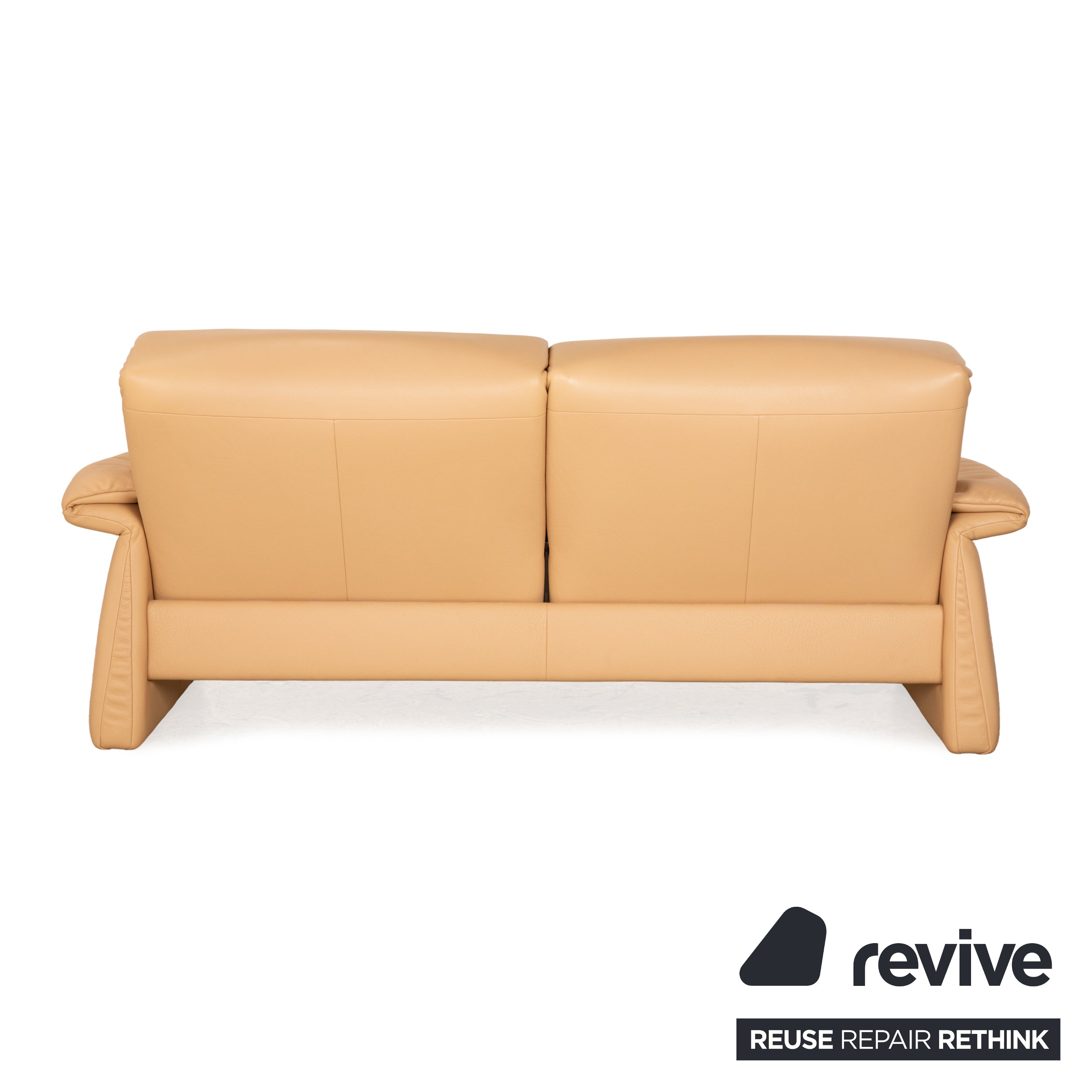 Erpo Lugano Leder Zweisitzer Beige manuelle Funktion Sofa Couch