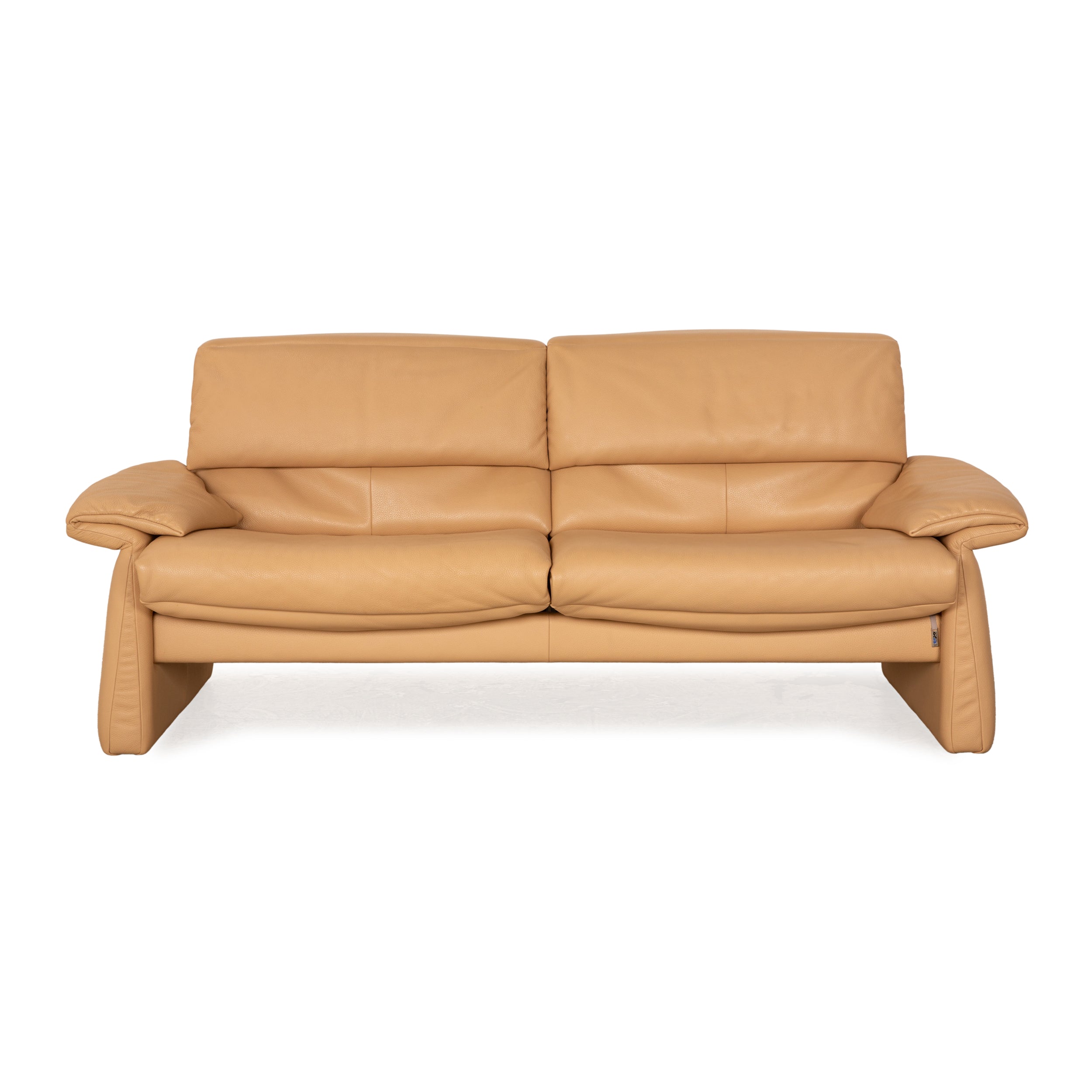 Erpo Lugano Leder Zweisitzer Beige manuelle Funktion Sofa Couch