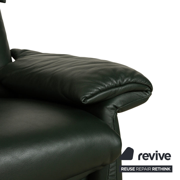 Erpo Lugano Leder Zweisitzer Dunkelgrün Grün manuelle Funktion Relaxfunktion Sofa Couch