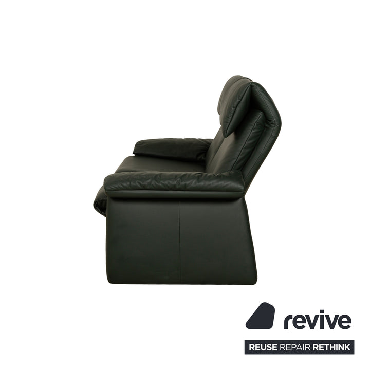 Erpo Lugano leather two-seater set dark green manual function relax function sofa couch