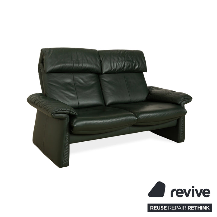 Erpo Lugano Leder Zweisitzer  Garnitur Dunkelgrün Grün manuelle Funktion Relaxfunktion Sofa Couch