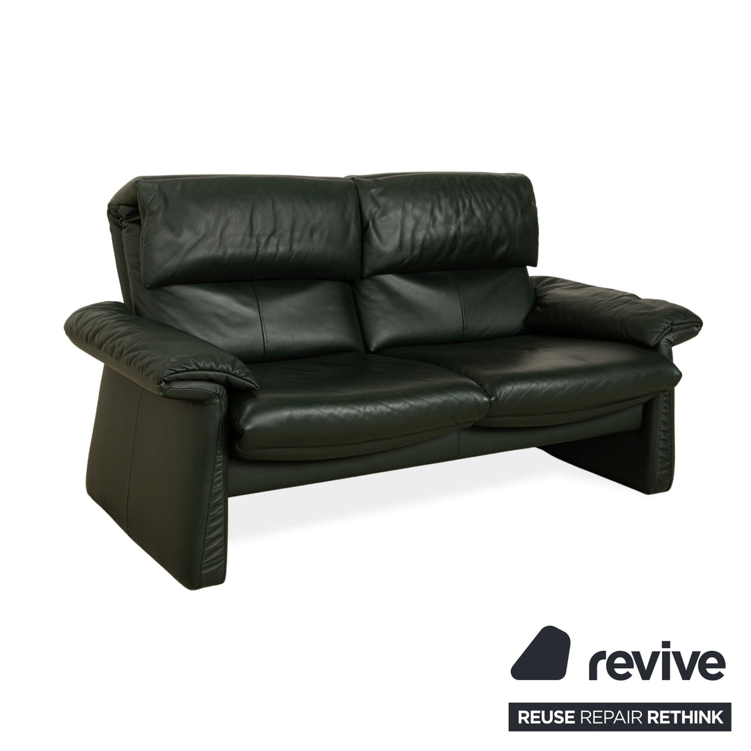 Erpo Lugano Leder Zweisitzer  Garnitur Dunkelgrün Grün manuelle Funktion Relaxfunktion Sofa Couch