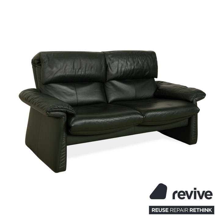 Erpo Lugano Leder Zweisitzer  Garnitur Dunkelgrün Grün manuelle Funktion Relaxfunktion Sofa Couch
