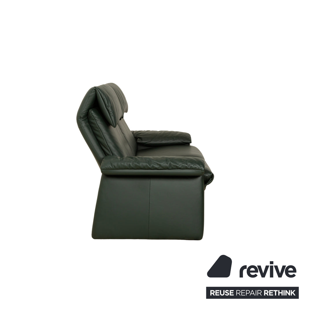 Erpo Lugano Leder Zweisitzer  Garnitur Dunkelgrün Grün manuelle Funktion Relaxfunktion Sofa Couch