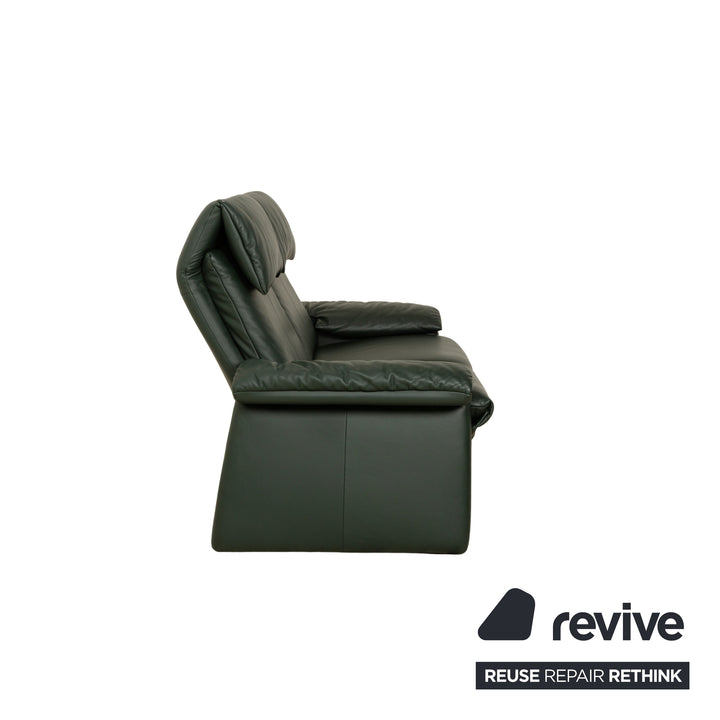 Erpo Lugano Leder Zweisitzer  Garnitur Dunkelgrün Grün manuelle Funktion Relaxfunktion Sofa Couch