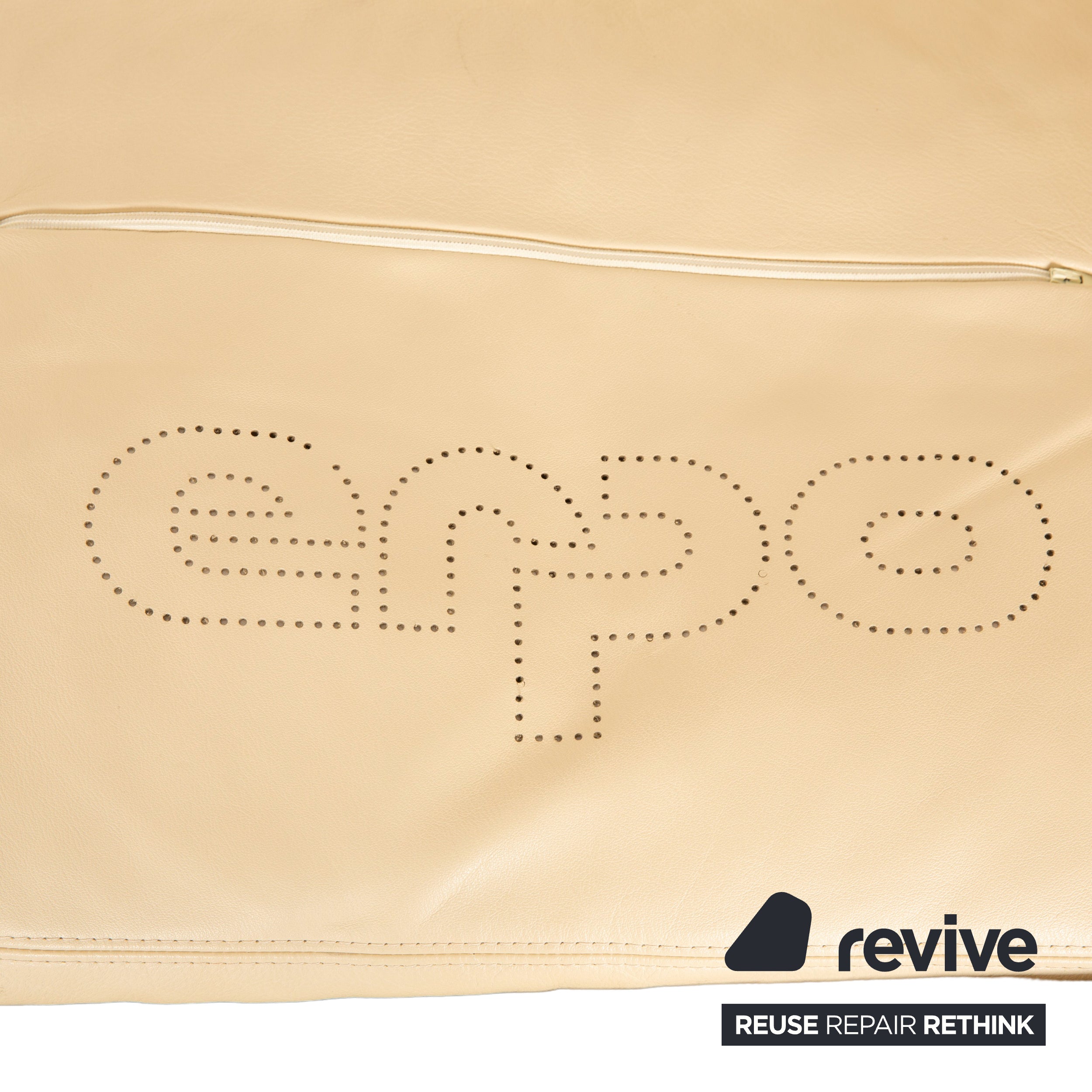 Erpo Manhattan cuir trois places crème canapé canapé fonction manuelle