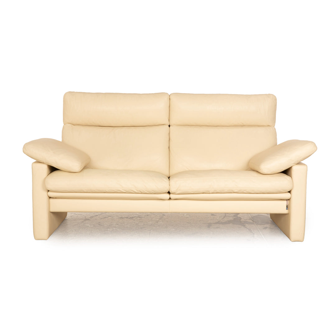 Erpo Manhattan leather three seater cream sofa couch manual function