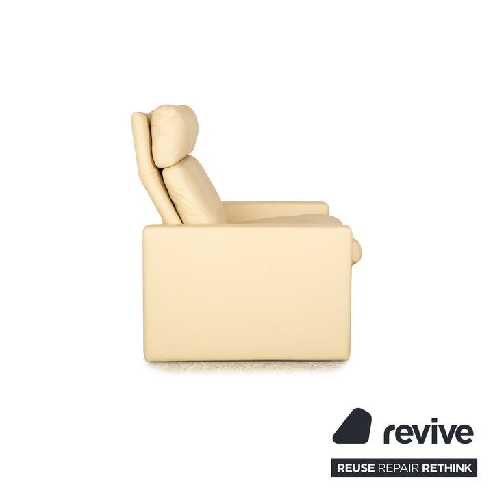 Erpo Manhattan fauteuil en cuir crème fonction manuelle