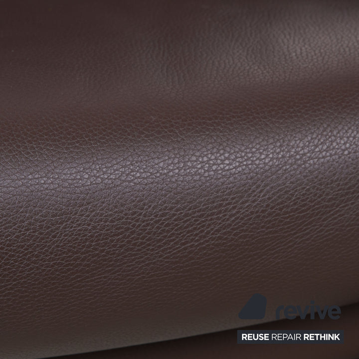 Erpo Milano 2x Leder Zweisitzer, Sessel & Hocker Sofa Braun Kaffee Couch manuelle Relaxfunktion