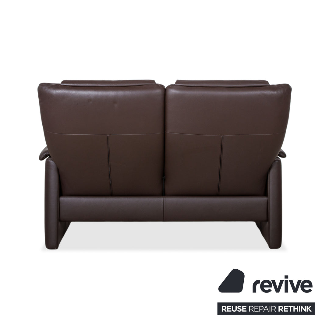 Erpo Milano 2x Leder Zweisitzer, Sessel & Hocker Sofa Braun Kaffee Couch manuelle Relaxfunktion