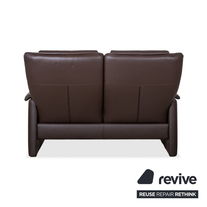 Erpo Milano 2x Leder Zweisitzer, Sessel & Hocker Sofa Braun Kaffee Couch manuelle Relaxfunktion