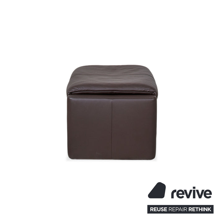 Erpo Milano 2x Leder Zweisitzer, Sessel & Hocker Sofa Braun Kaffee Couch manuelle Relaxfunktion