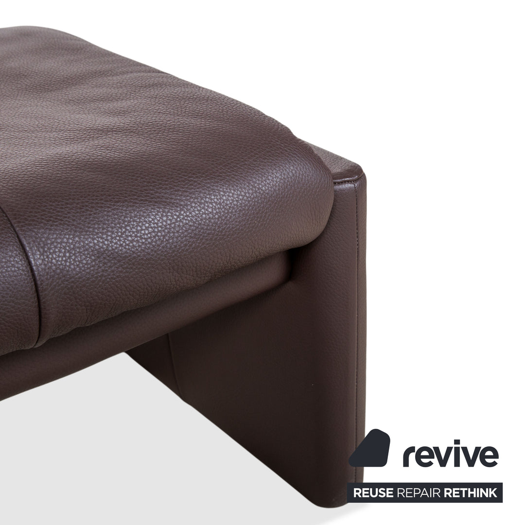Erpo Milano 2x Leder Zweisitzer, Sessel & Hocker Sofa Braun Kaffee Couch manuelle Relaxfunktion
