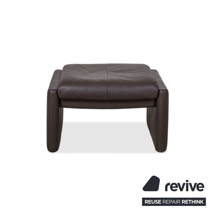 Erpo Milano Leder Hocker Braun Kaffee