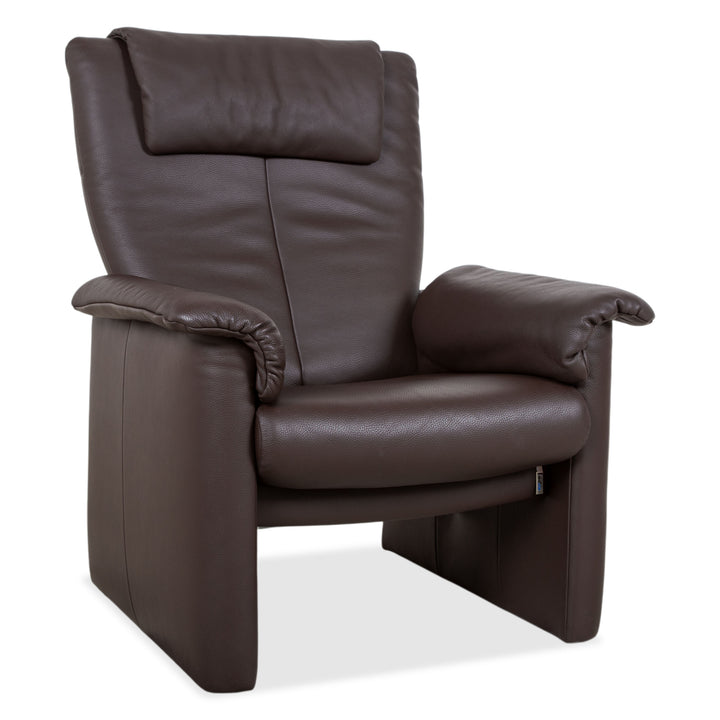 Erpo Milano Leder Sessel Sofa Braun Kaffee Couch manuelle Relaxfunktion