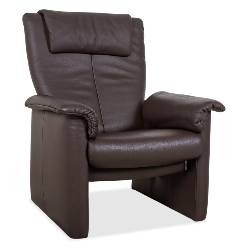 Erpo Milano Leder Sessel Sofa Braun Kaffee Couch manuelle Relaxfunktion