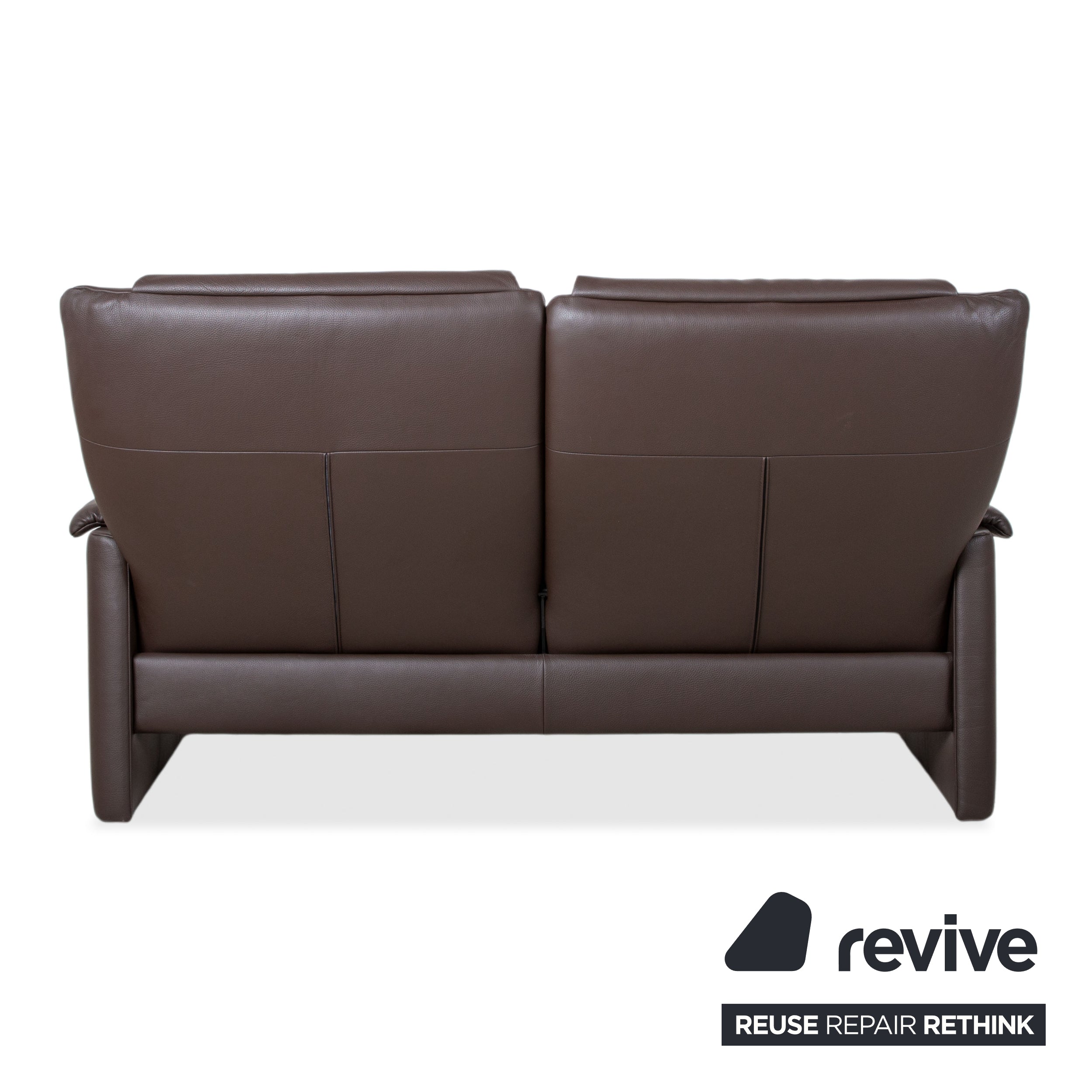 Erpo Milano Zweisitzer Leder Sofa Braun Kaffee Couch manuelle Relaxfunktion