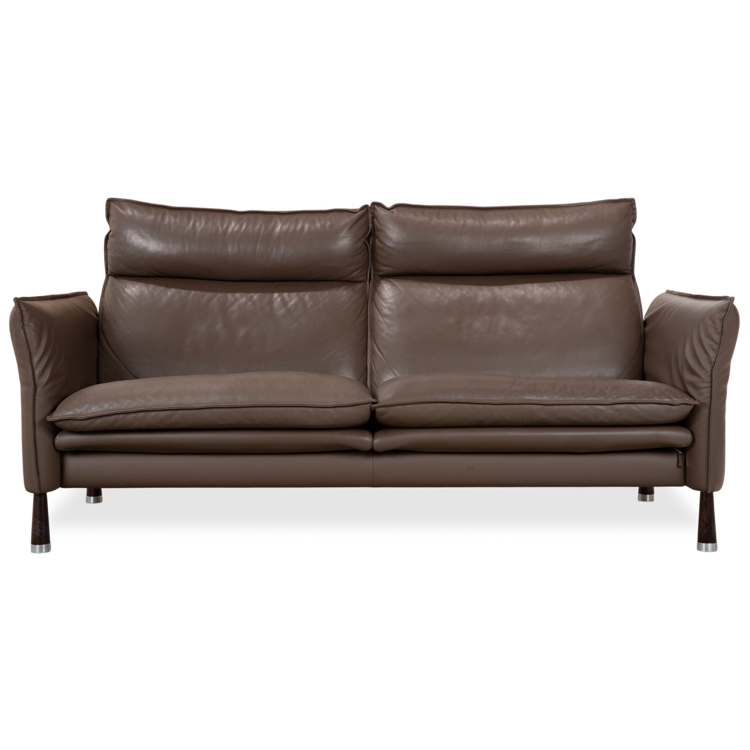 Erpo Porto Leder Dreisitzer Braun manuelle Funktion Sofa Couch