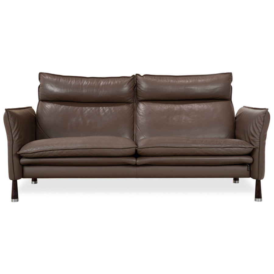 Erpo Porto Leder Dreisitzer Braun manuelle Funktion Sofa Couch