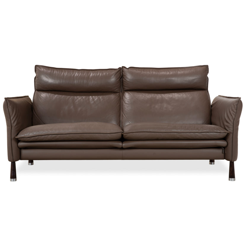Erpo Porto Leder Dreisitzer Braun manuelle Funktion Sofa Couch
