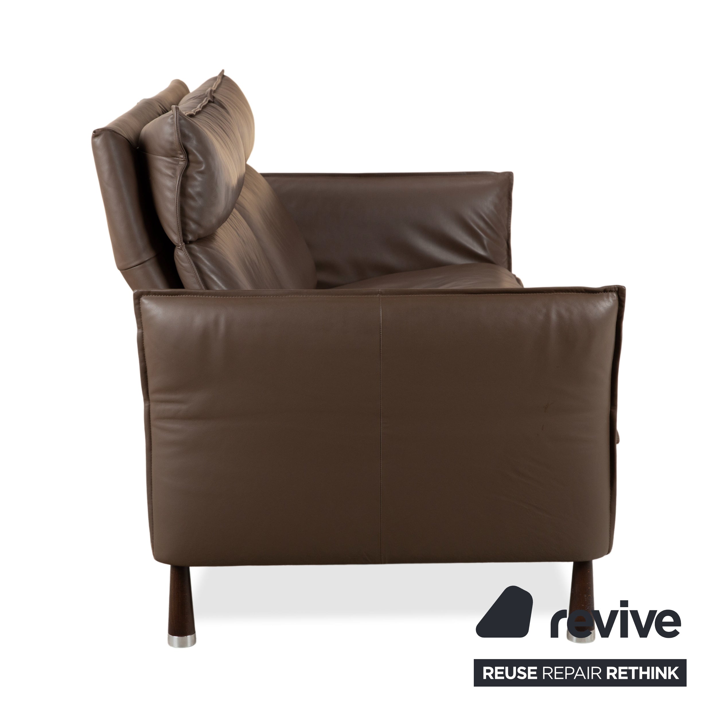 Erpo Porto Leder Dreisitzer Braun manuelle Funktion Sofa Couch